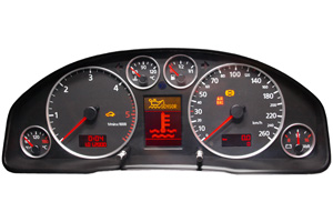 Audi A4 B5 - Tacho Reparatur, Geschwindigkeitsanzeige, Drehzahlmesser, Tankanzeige, Temperaturanzeige, Beleuchtung, FIS-Display, Blinker, Komplettausfall