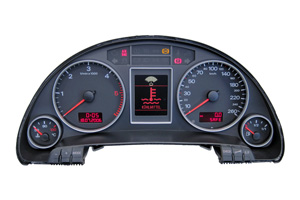 Audi A4 B6 - Tacho Reparatur, Geschwindigkeitsanzeige, Drehzahlmesser, Tankanzeige, Temperaturanzeige, Beleuchtung, Airbagfehler, Falsche Fahrgestellnummer, FIS-Display