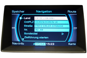 Audi MMI Navi Monitor. MMI Navi Monitor defekt. Prüfung, Reparatur oder Austausch